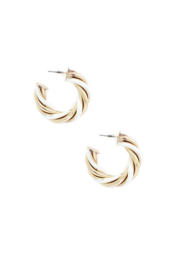 Twisted Open Circle Earring