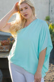 One Shoulder Long Sleeve Unbalance Top