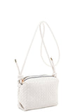 Braid Texture Zipper Crossbody Bag