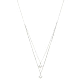 Double Star Crystal Layered Necklace