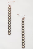 Rodeo Western Round Bead Pattern Metal Dangle Earring