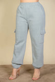 Plus Size Side Pocket Drawstring Waist Sweatpants