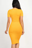 Ribbed Bodycon Midi Dress