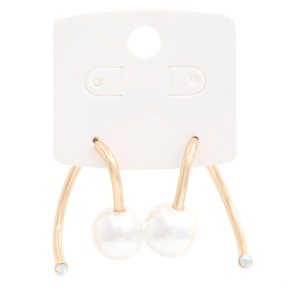 Pearl Bead Metal Earring