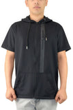 Men's Casual Short Sleeve Zip-up Hoodie Tops