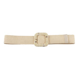 Straw Buckle Elastic Belt