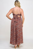 Floral Maxi Dress With Tie Back