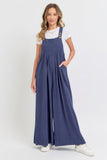 Adjustable Strap Overall Wide Leg Jumpsuit