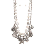 Western charm beaded layered necklace