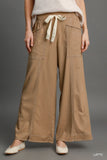 Wide Leg Pull On Pants