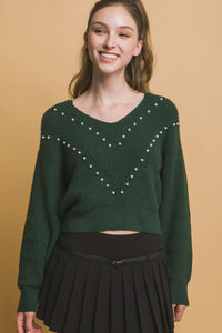 Pearl details sweater