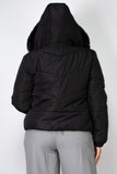 Insulated Zip-up Faux Fur Hooded Jacket