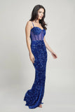 Cecily Teddy Velvet Corset Maxi Dress