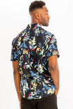 Hawaiian Print Button Down Shirt