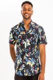 Hawaiian Print Button Down Shirt