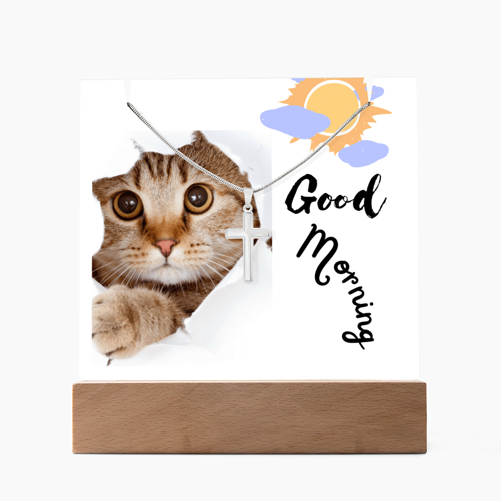 Good Morning Cross Necklace