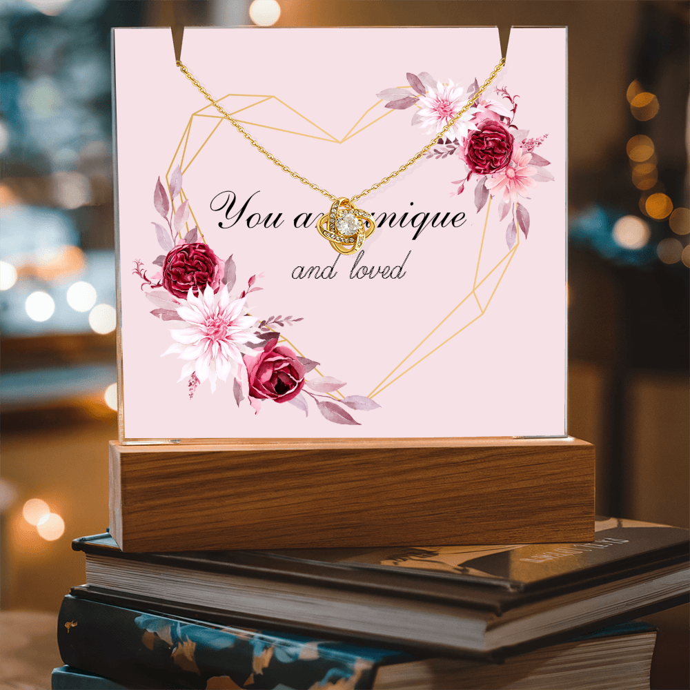 You are unique and loved Love Knot Necklace