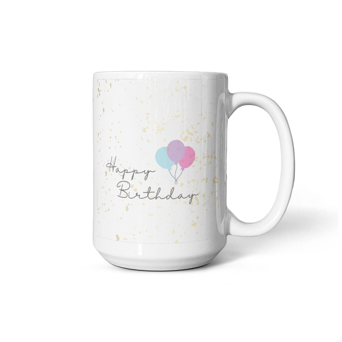 Happy Birthday with Ballons - 15 oz. Mug