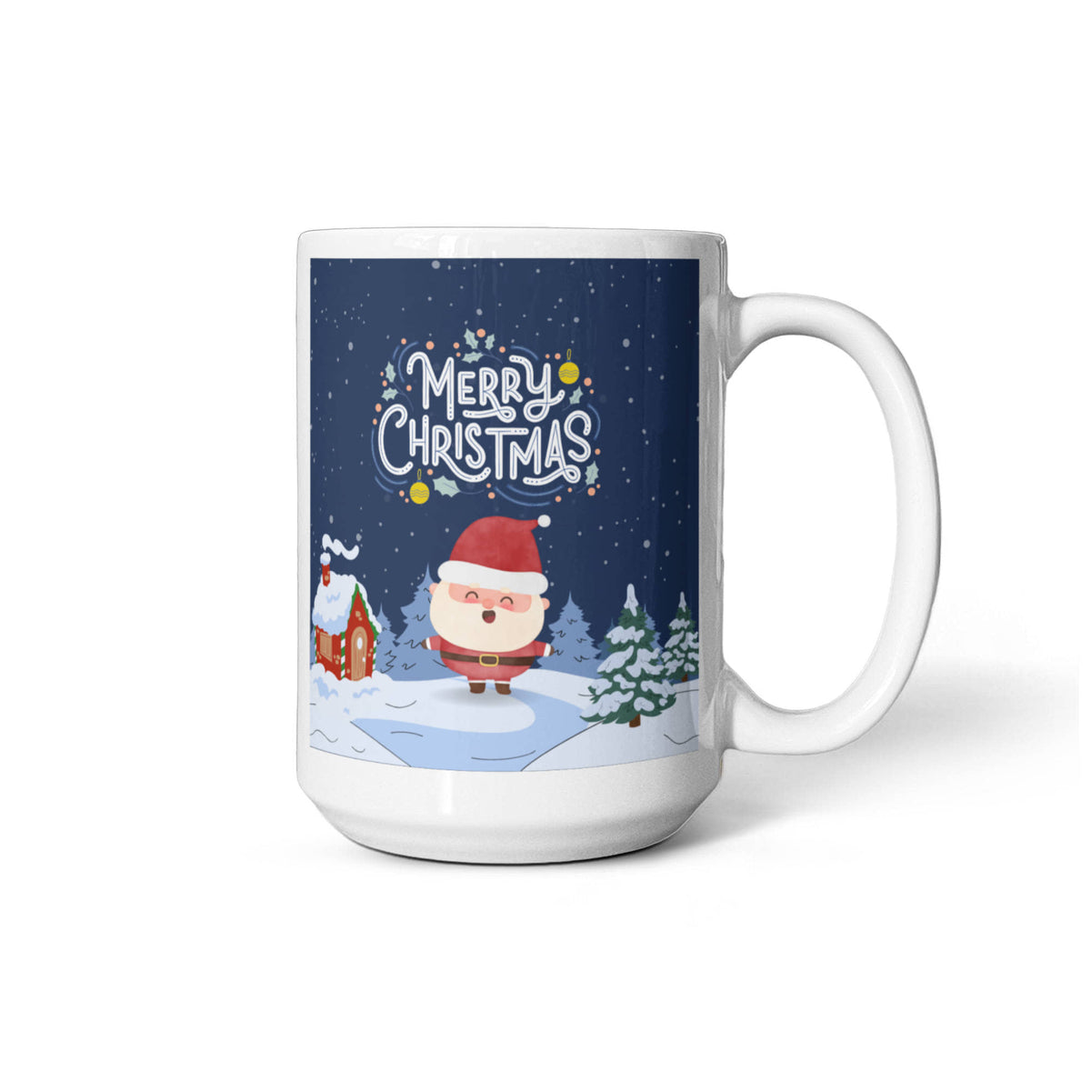 Snow Santa - Merry Christmas - 15 oz. Mug