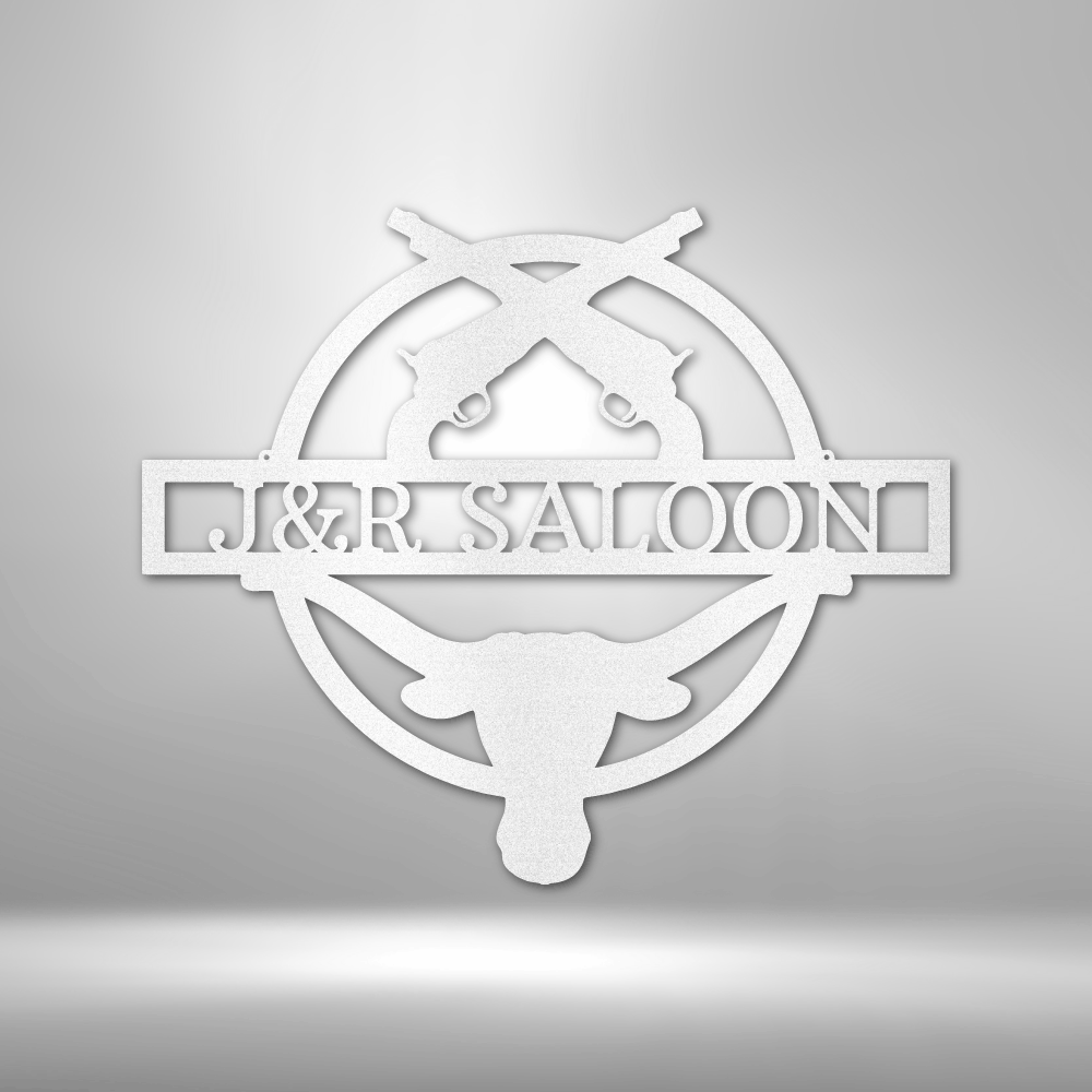 Saloon Monogram - Steel Sign