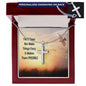 Personalized Cross Necklace, with Custom Message Card