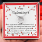 Lucky In Love Necklace, For Her, Valentine's Day, Mother, Wife, Girlfriend, Custom Message Card