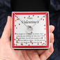 Lucky In Love Necklace, For Her, Valentine's Day, Mother, Wife, Girlfriend, Custom Message Card