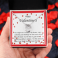 Lucky In Love Necklace, For Her, Valentine's Day, Mother, Wife, Girlfriend, Custom Message Card