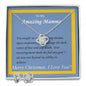 Love Knot Earring & Necklace Set, Custom Message Card