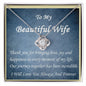 Love Knot Necklace, For Her, w/ Message Card