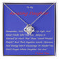 Love Knot Necklace, Custom Message Card