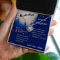Love Knot Necklace, For Her, Custom Message Card