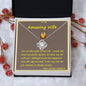 Love Knot Necklace, Custom Message Card