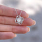 Love Knot Necklace, For Her, with Message Card