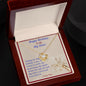 Love Knot Necklace, For Her, Custom Message Card