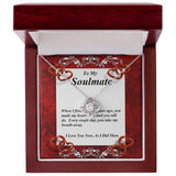 Love Knot Necklace, Custom Message Card