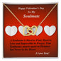 Interlocking Hearts Necklace, For Soulmate, Girlfriend, Wife, Valentine's Day, Custom Message Card