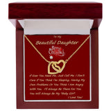 Interlocking Hearts Necklace, For Her, Daughter Gift, Christmas, Valentine's Day, Mother, Wife, Girlfriend, Custom Message Card