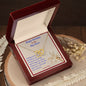 Interlocking Hearts Necklace, For Her, Custom Message Card