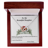 Interlocking Hearts Necklace,  For Her, Daughter, for Christmas, with Custom Message Card