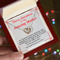 Interlocking Hearts Necklace, For Her, Message Card