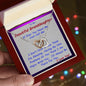 Interlocking Hearts Necklace, For Her, Custom Message Card