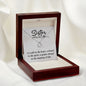Delicate Heart Necklace, Custom Message Card