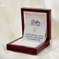 Delicate Heart Necklace, Custom Message Card