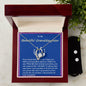 Forever Love Necklace and Cubic Zirconia Earring Set, For Her, for Christmas, for Granddaughter, Birthday, Valentine's Day, Mother's Day, with Custom Message Card