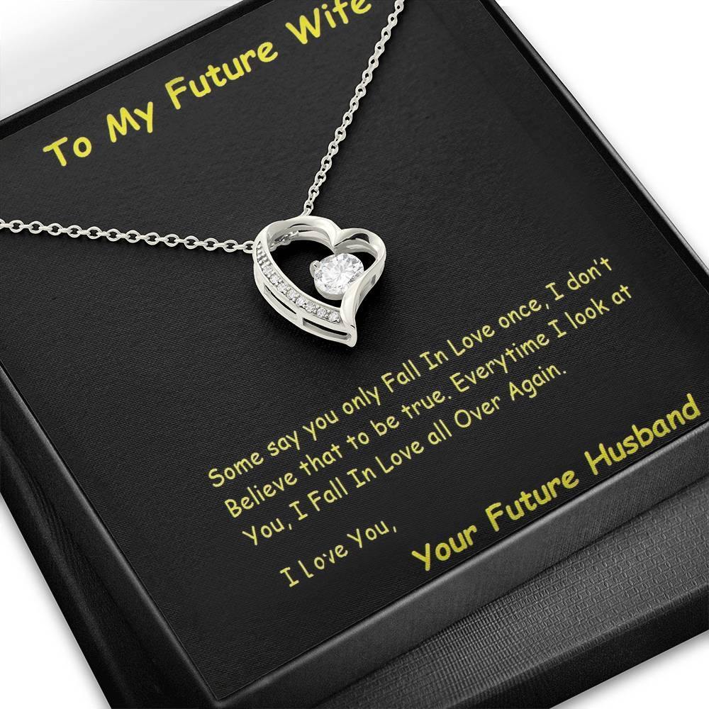 Future Wife Forever Love Necklace, Future Wife From Future Husband - Birthday | Christmas Gift  | Message Card Jewelry - Gifts 4 Your Season