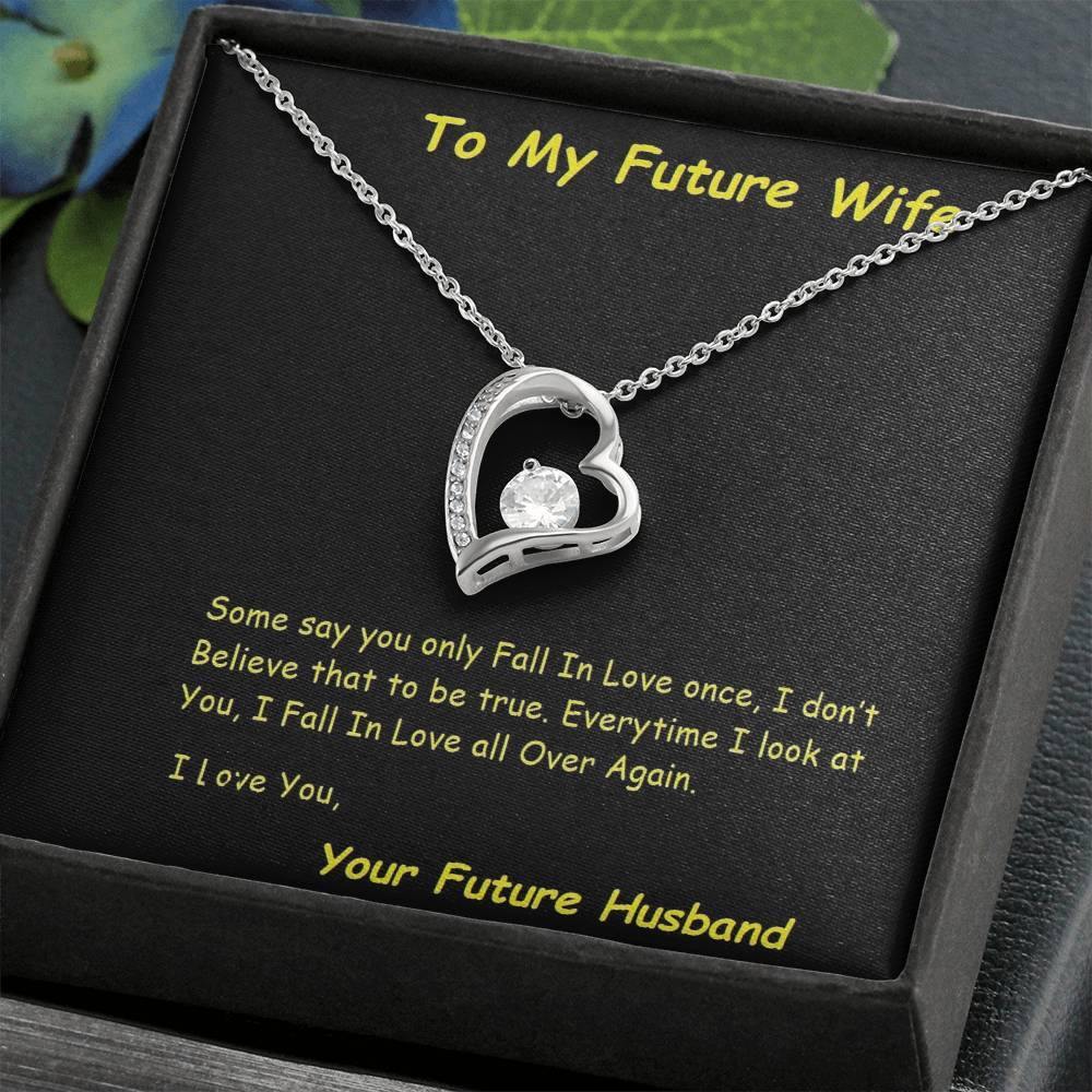 Future Wife Forever Love Necklace, Future Wife From Future Husband - Birthday | Christmas Gift  | Message Card Jewelry - Gifts 4 Your Season