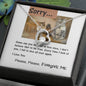 Sorry Forever Love Necklace, Apology Message Card Jewelry for Her, Cat Lover Gift, Christmas Gift, Gift Idea, Gift for Her - Gifts 4 Your Season
