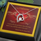 Forever Love Necklace, For Her, Valentine's Day, Mother, Wife, Girlfriend, Sister, with Custom Message Card