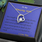 Forever Love Necklace, For Her, Custom Message Card